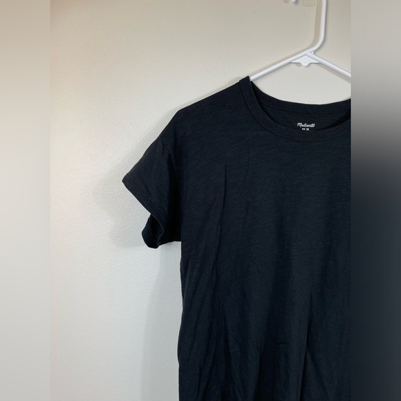 Madewell Black Plain Cotton Women's  T-Shirt Career Summer Size M - Picture 2 of 10